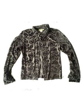 Y2K Velvet Button Up